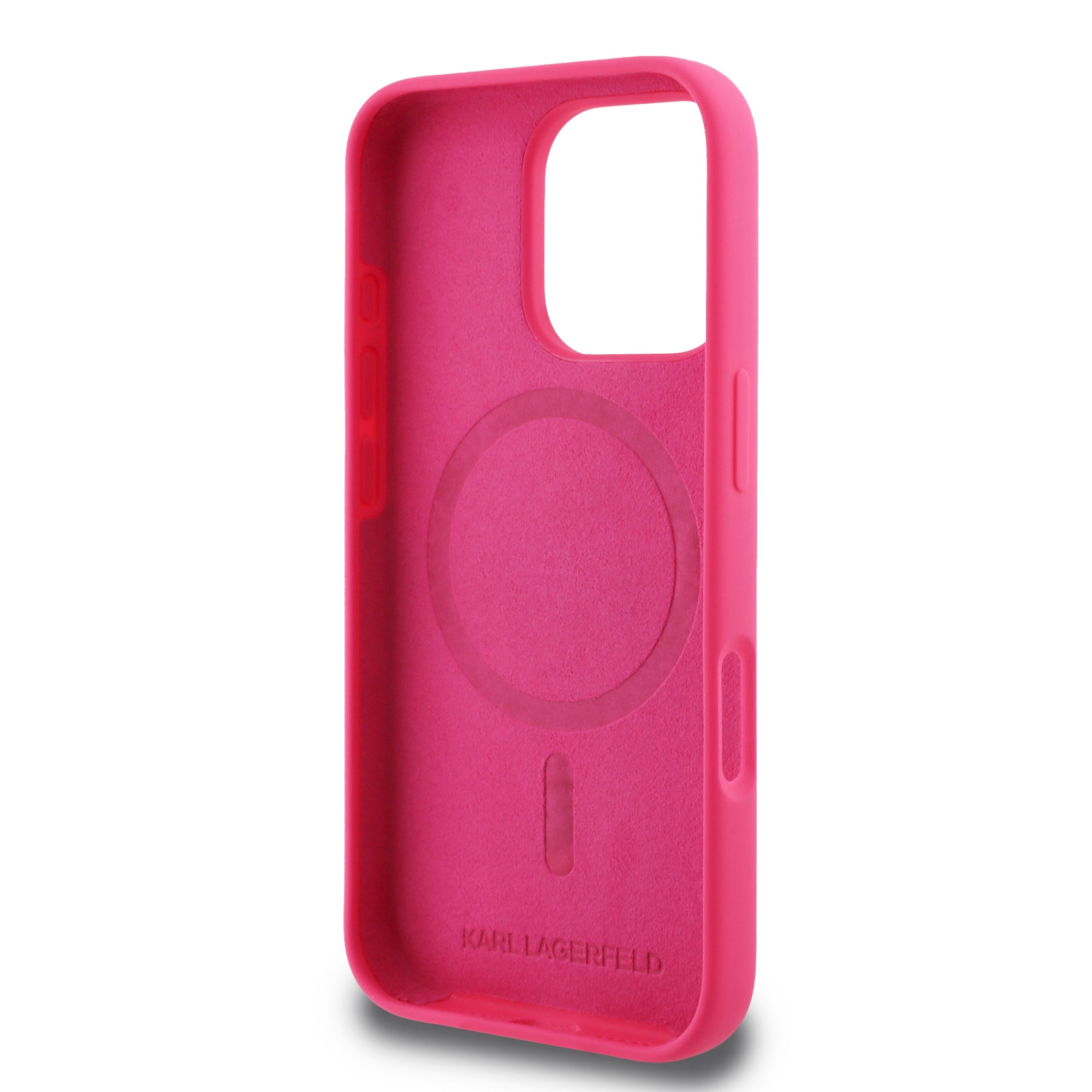 Karl Lagerfeld Magsafe Silicone Case "Choupette's Head" Θήκη προστασίας από σιλικόνη – iPhone 16 Pro Max (Fuchsia – KLHMP16XSCHPPLF)