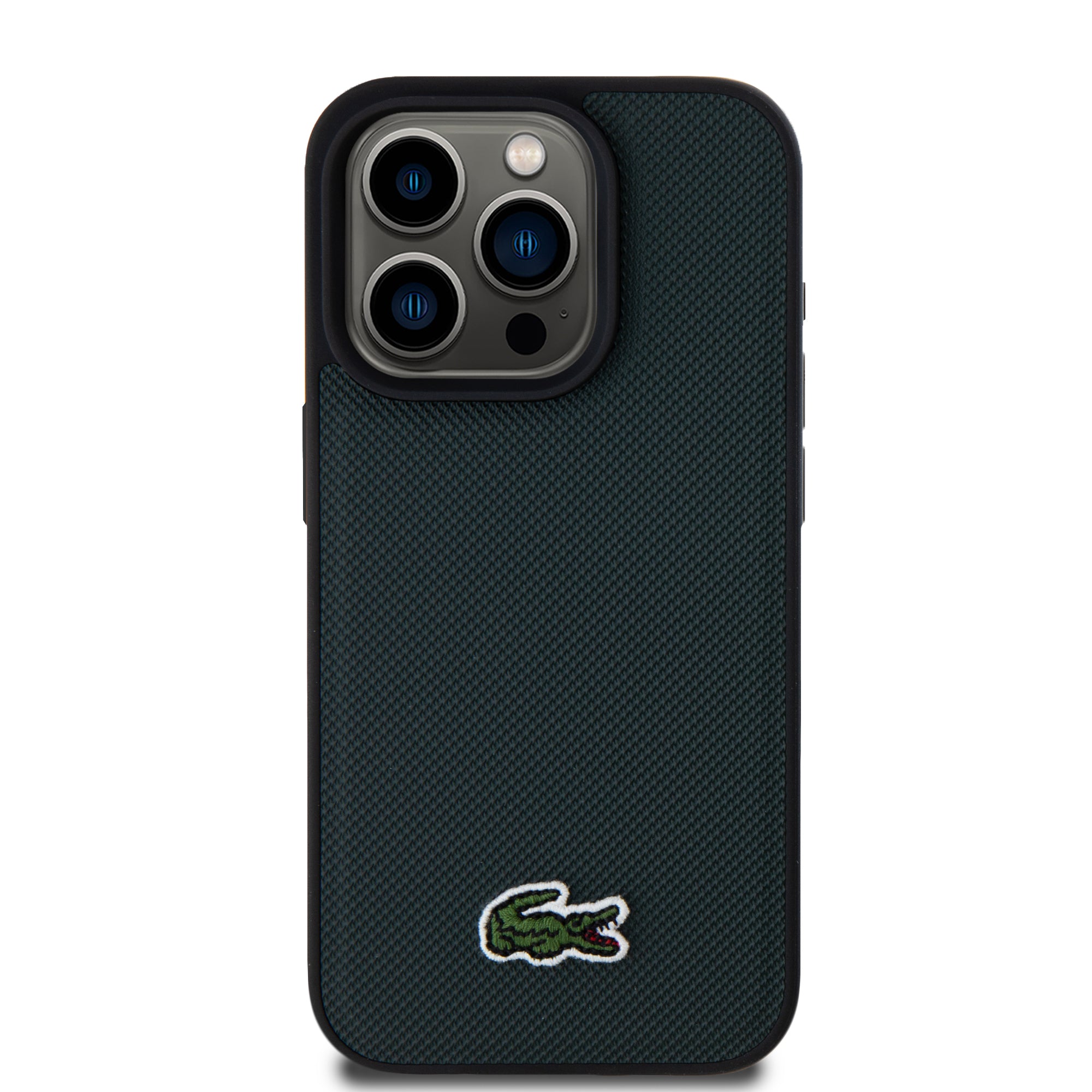 Lacoste Magsafe Iconic Petit Pique Θήκη προστασίας από Δερματίνη με κεντημένο Logo για iPhone 15 Pro (Sinople/Green)
