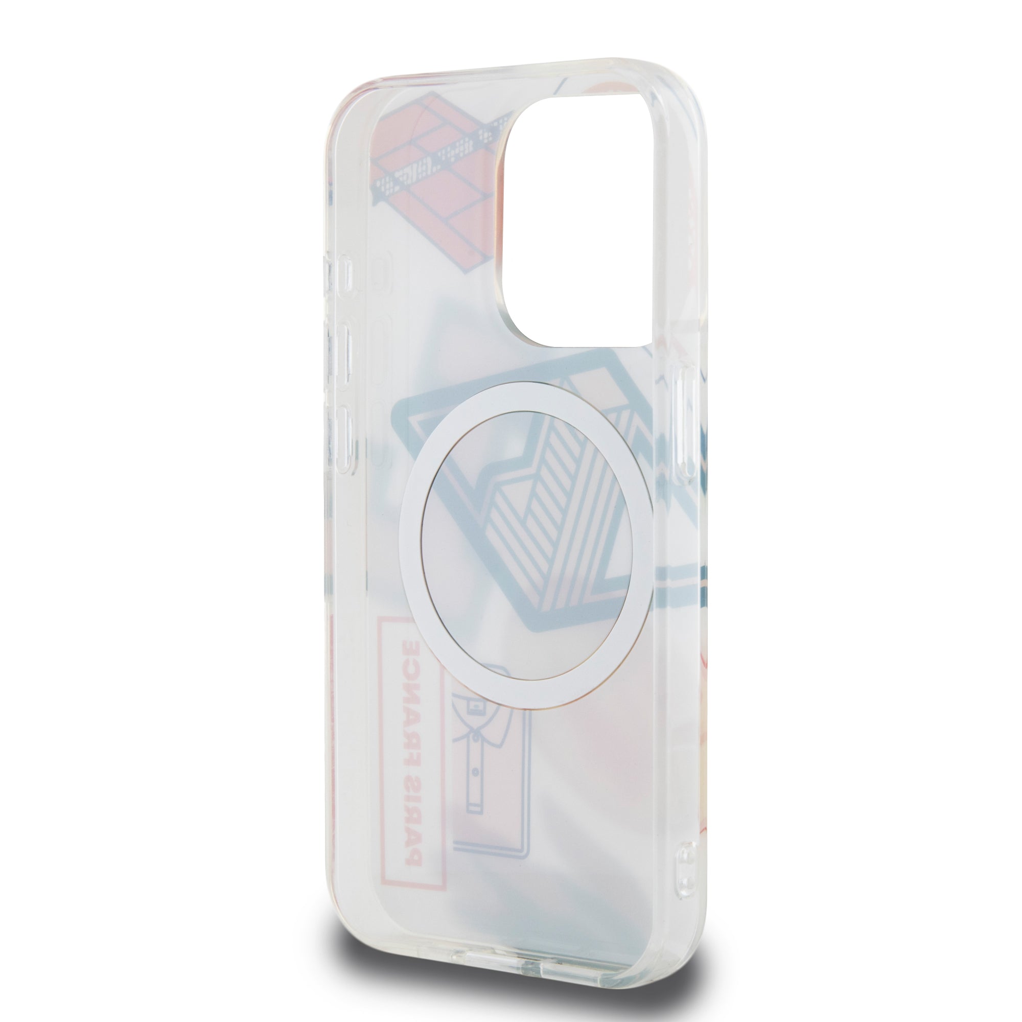 Lacoste Magsafe Double Layer Patch Hard Case Θήκη προστασίας από Σιλικόνη για iPhone 15 Pro (White/Orange)