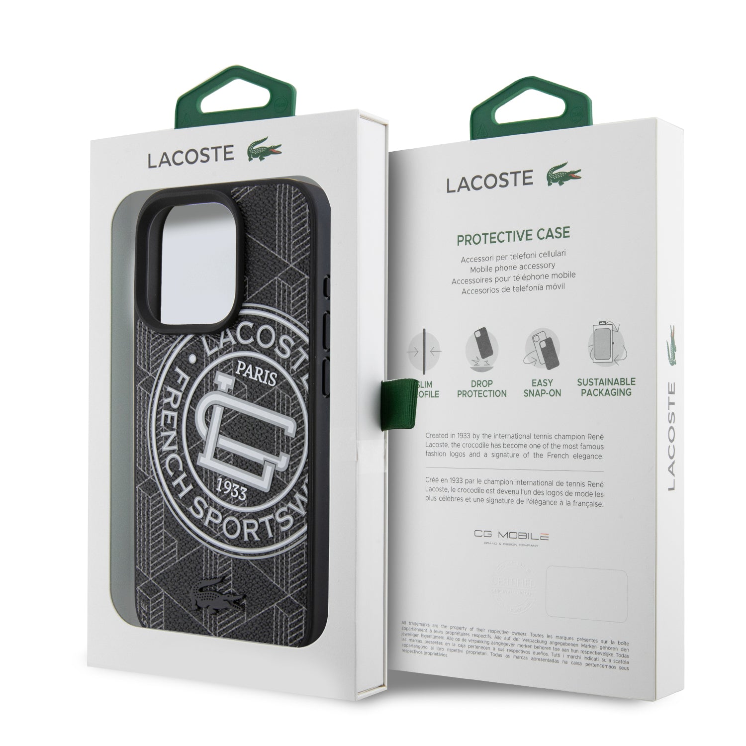 Lacoste Magsafe PVC Mono Sportswear Hard Case Θήκη προστασίας από σκληρό πλαστικό για iPhone 15 Pro Max (Sinople/Green)