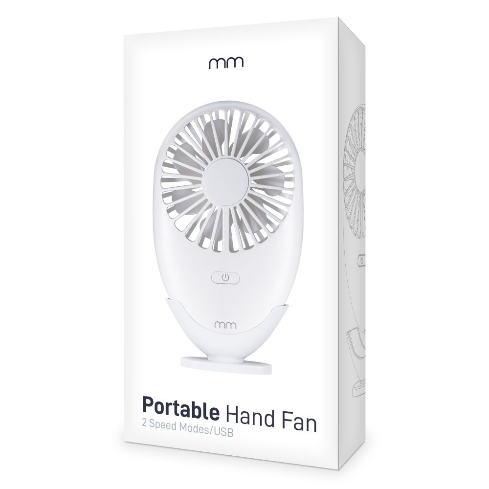 Portable Hand Fan – Φορητός Ανεμιστήρας Χειρός με LED Φωτισμό