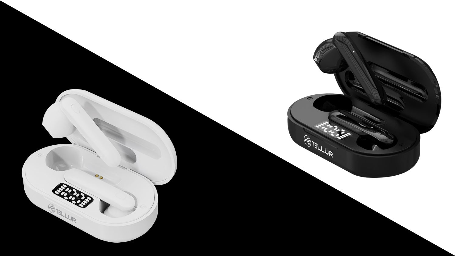 Tellur Flip Bluetooth True Wireless Headphones Ασύρματα Ακουστικά Bluetooth TWS – White