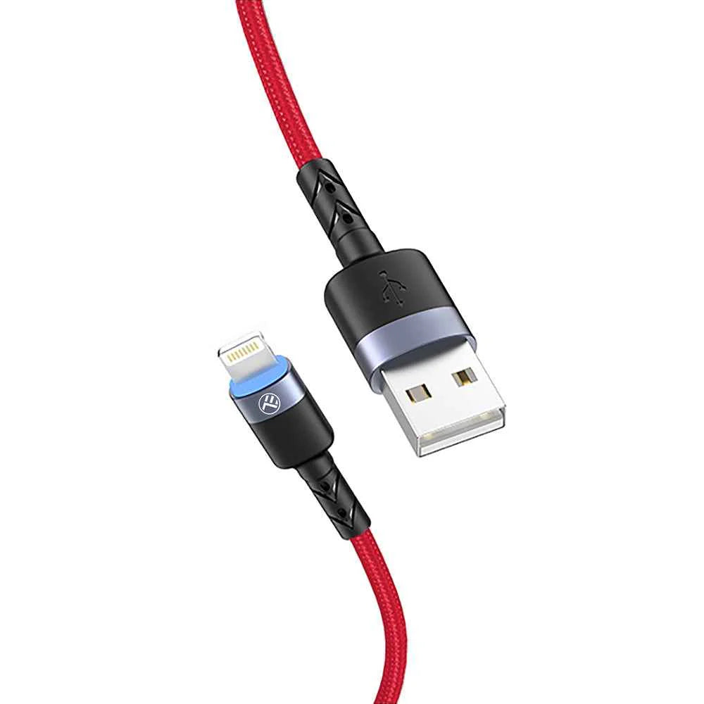 Tellur - Glowing Connection -  USB to Lightning Led Cable 3A - Red