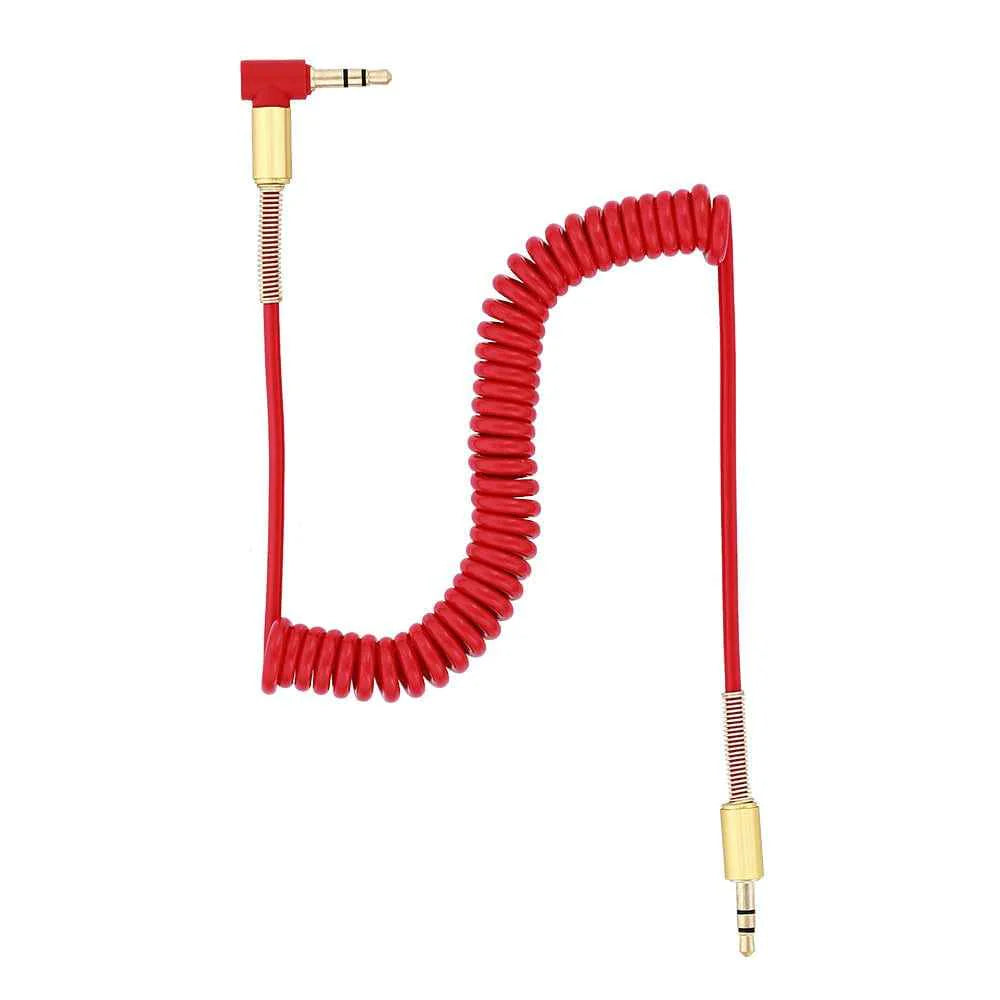 Tellur Αναδιπλούμενο 3.5 mm AUX Καλώδιο Stretch – Μαύρο / Κόκκινο