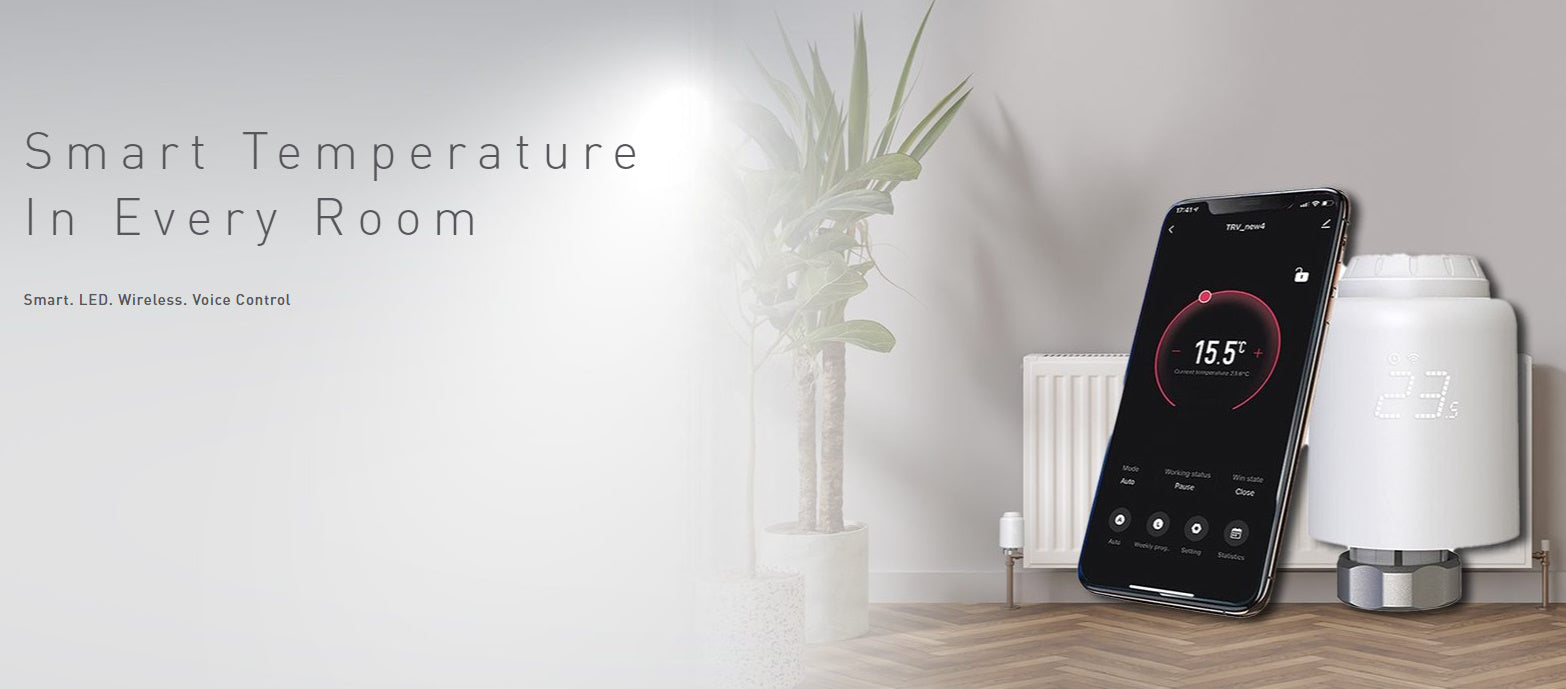 Tellur Smart WiFi Thermostatic Radiator Valve RVSH1 Έξυπνη θερμοστατική βαλβίδα καλοριφέρ με οθόνη LED & WiFi (TLL331441)