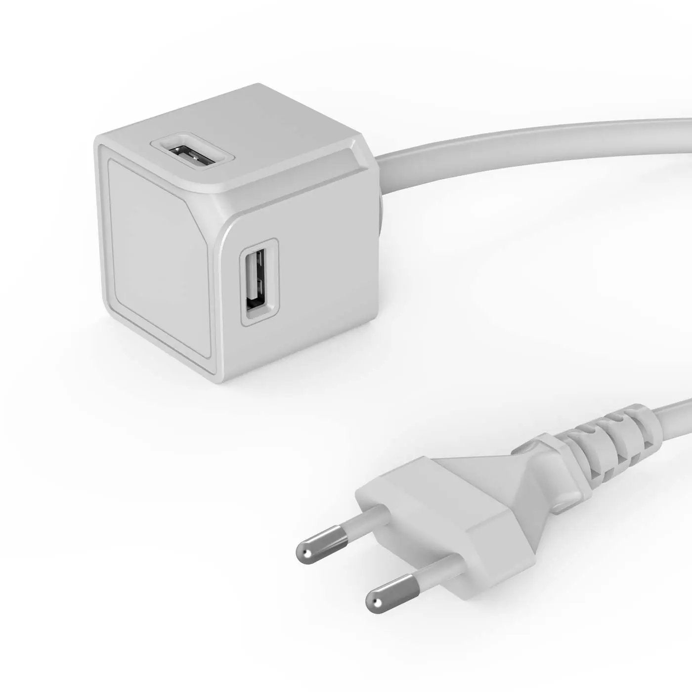 Allocacoc® PowerCube |USBcube Extended USB A| Πολύπριζο 4 θέσεων USB-A για Λευκό για 10464WT/EUEUMC – PhoneBazaar