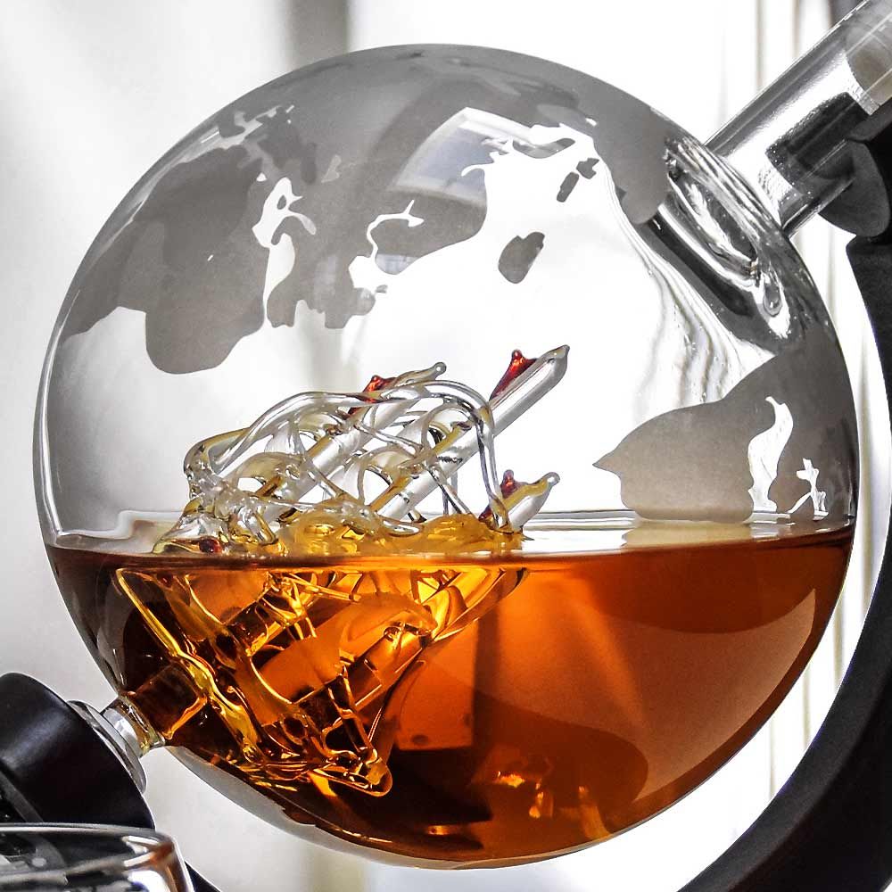 Deluxe Globe Decanter Set - Σετ Καράφα Deluxe Globe