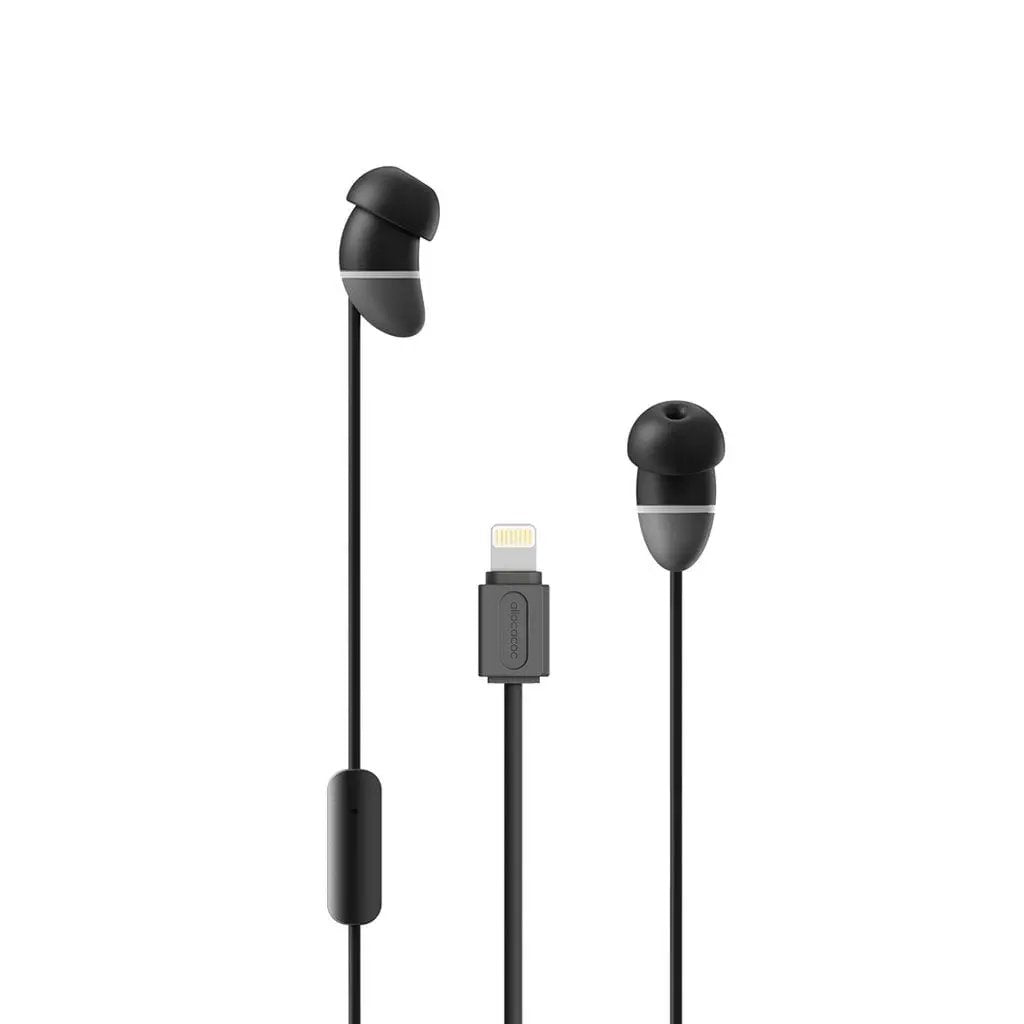 DesignNest earBeans |Bass| Ελαφριά ακουστικά σε σχήμα φασολιού με υποδοχή Lightning (γκρι) – PhoneBazaar