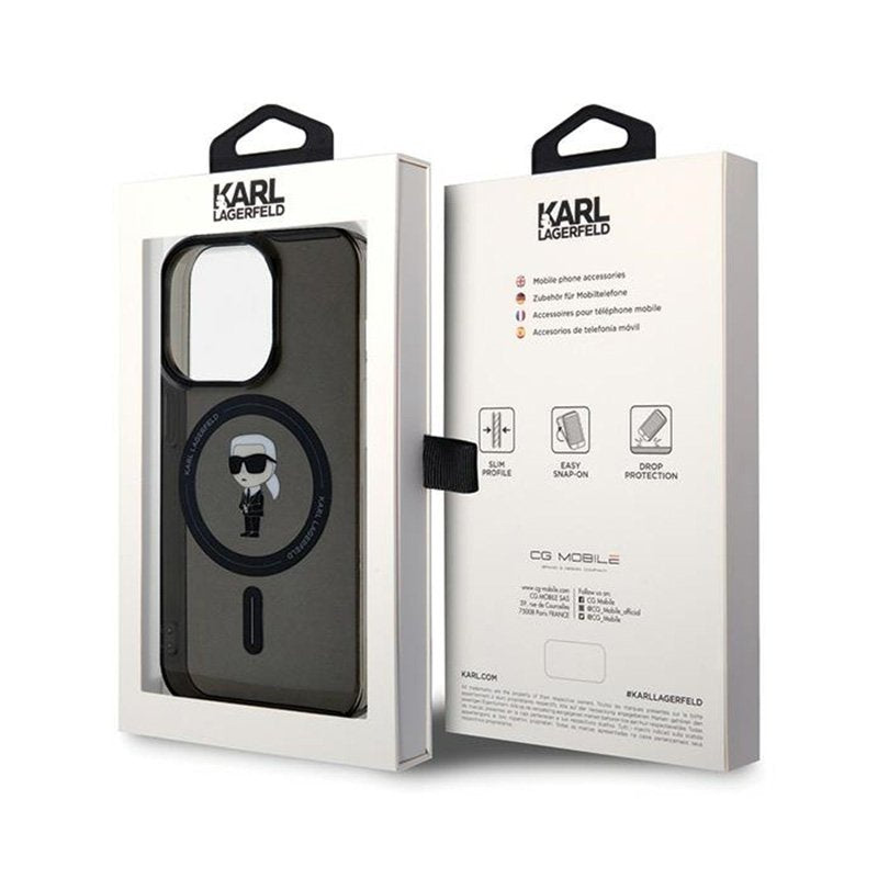 Θήκη Karl Lagerfeld Apple iPhone 14 Pro Max IML Ikonik MagSafe Μαύρο