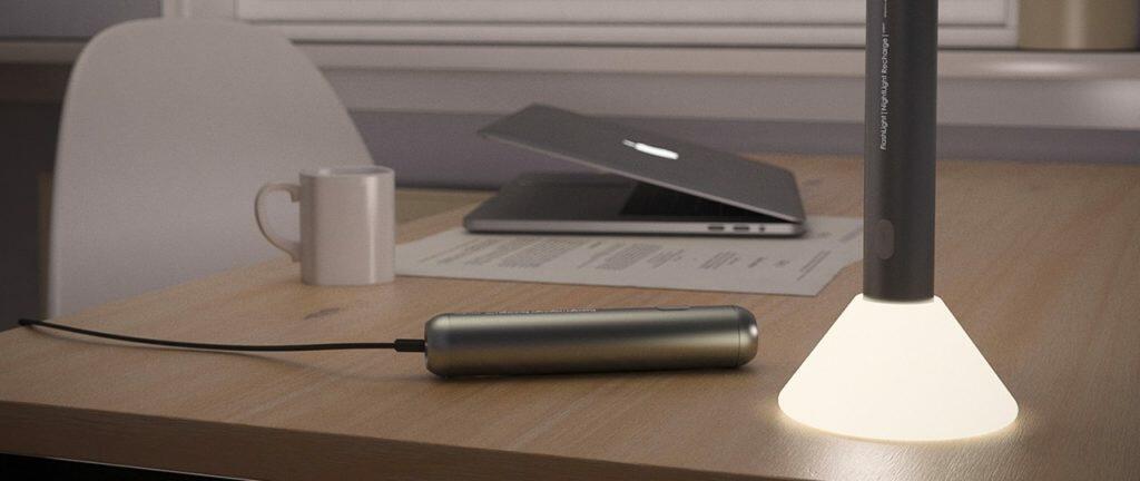 Allocacoc® FlashLight |NightLight Recharge| Επαναφορτιζόμενος Φακός LED (grey)
