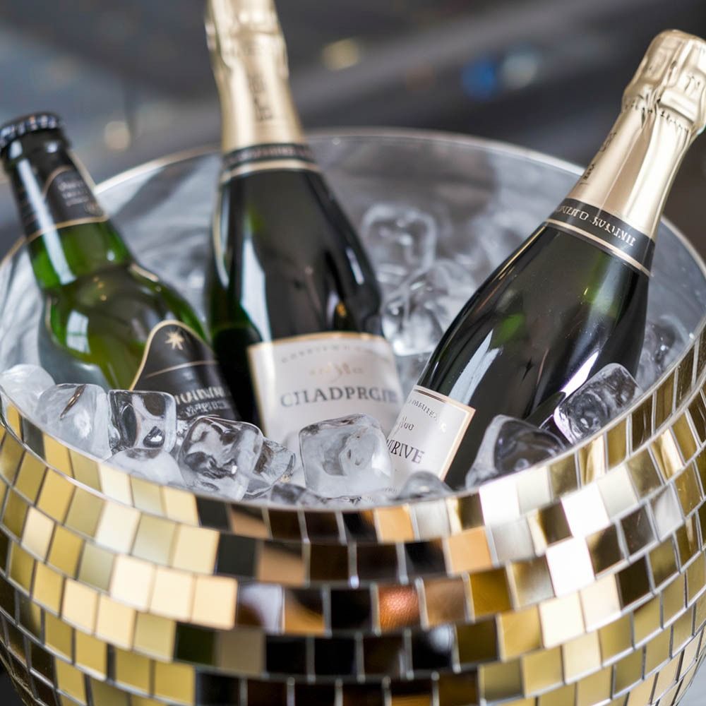 Disco Ball Ice Bucket  Gold - Κουβάς Πάγου Ντισκομπάλα – Προσθέστε Λάμψη στα Πάρτι σας