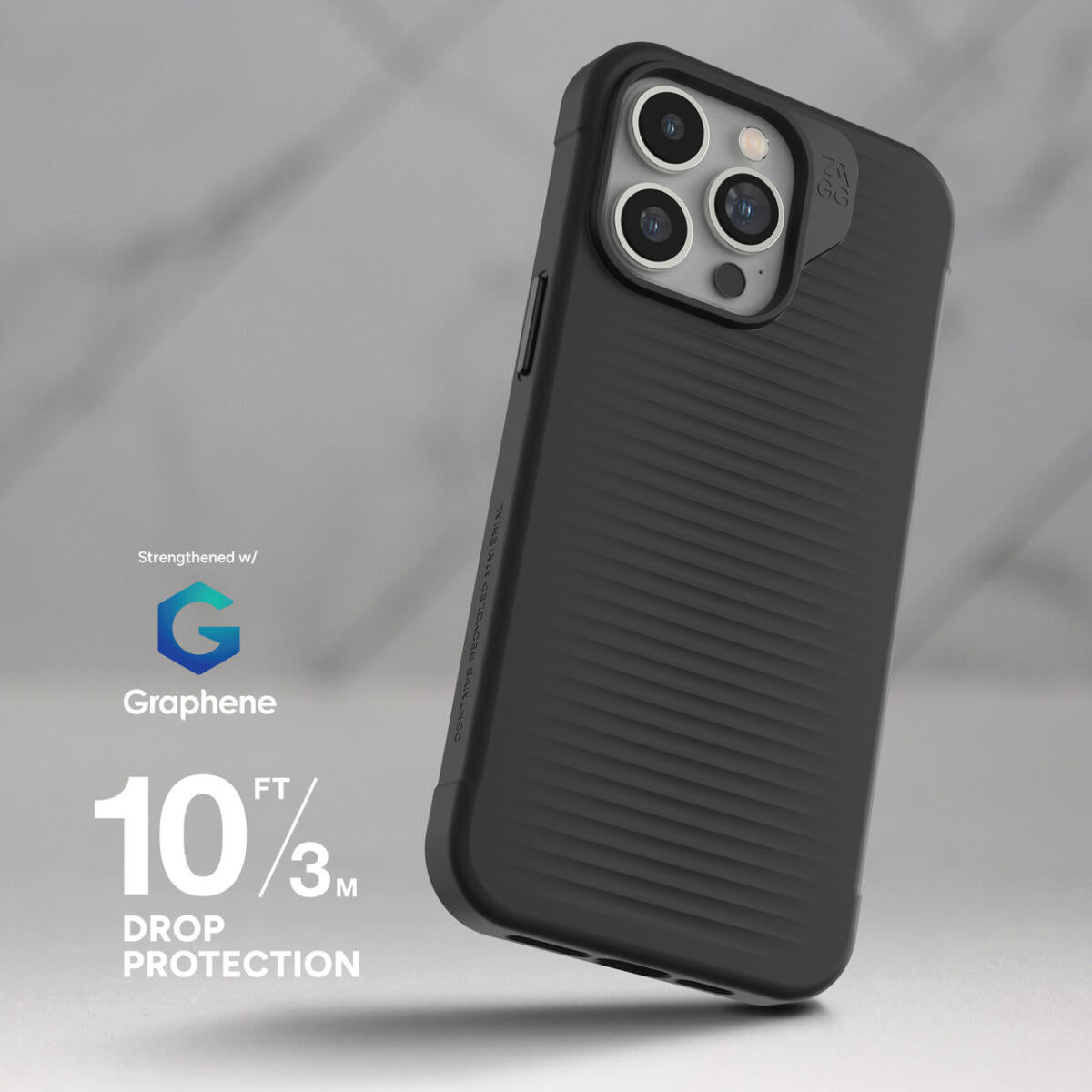 Zagg Luxe Snap Case Λεπτή και κομψή Θήκη προστασίας που αντέχει σε πτώσεις έως 3 μέτρα – iPhone 15 Pro Max (Black)