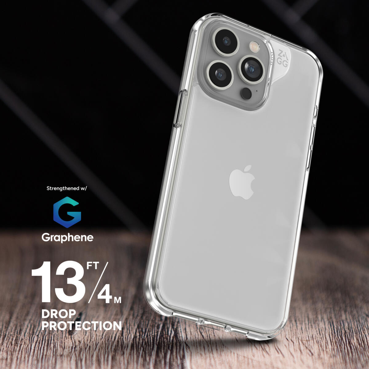 Zagg Crystal Palace Θήκη προστασίας που αντέχει σε πτώσεις έως 4 μέτρα – iPhone 15 Pro Max (Clear)