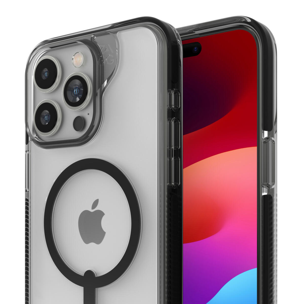 Zagg Santa Cruz Snap Θήκη προστασίας που αντέχει σε πτώσεις έως 4 μέτρα – iPhone 15 Pro Max (Clear/Black)