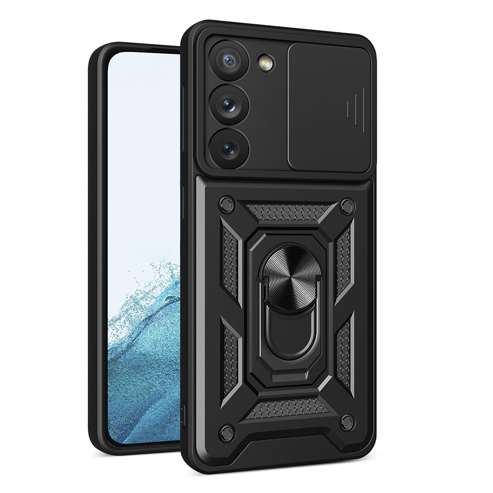 Υβριδική Θωρακισμένη Camshield Θήκη Για Samsung Galaxy S23 Armored Θήκη Με Camera Cover Black – PhoneBazaar