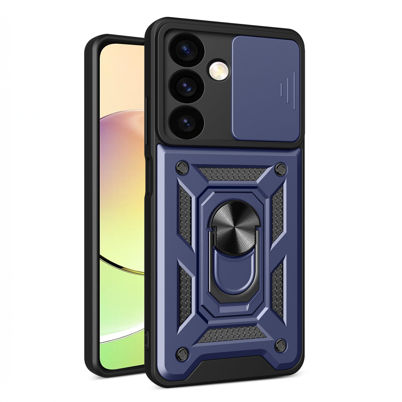 Υβριδική Θωρακισμένη Camshield Armored Θήκη Για Samsung Galaxy A15 Με Camera Cover για Blue – PhoneBazaar