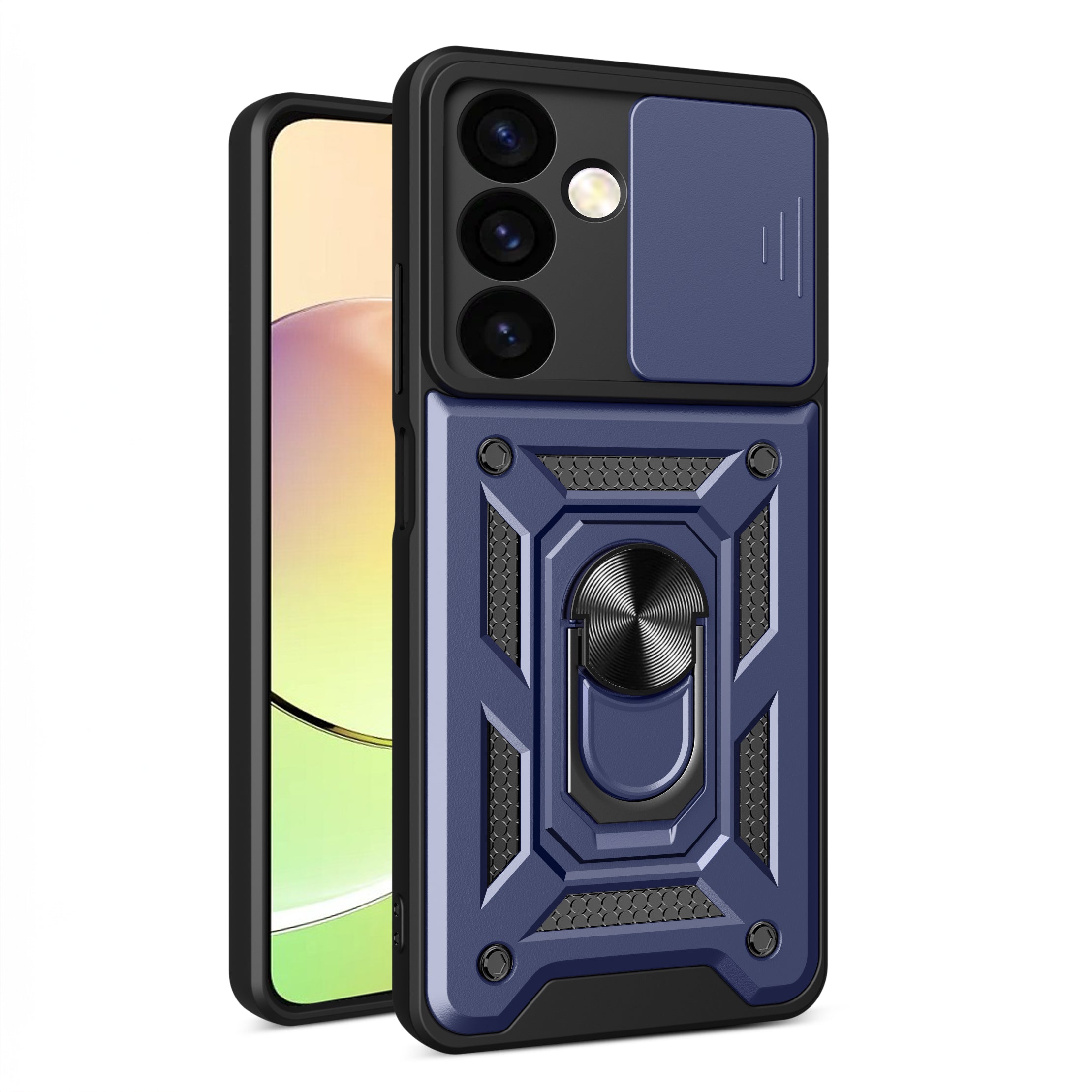 Υβριδική Θωρακισμένη Camshield Armored Θήκη Για Samsung Galaxy S24 Με Camera Cover για Blue – PhoneBazaar