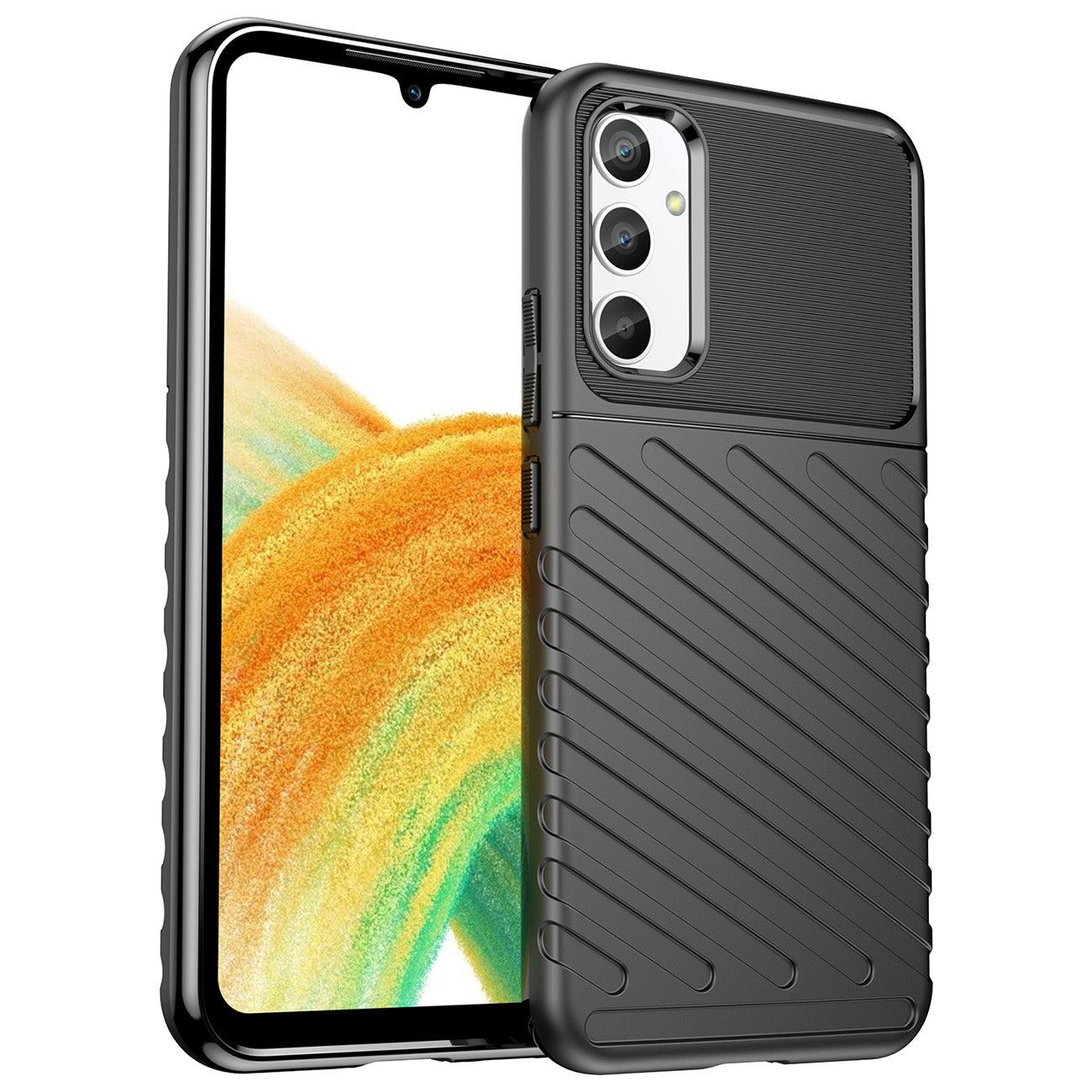 Thunder Θήκη Θήκη Για Samsung Galaxy A34 5g Silicone Armor Θήκη Black – PhoneBazaar