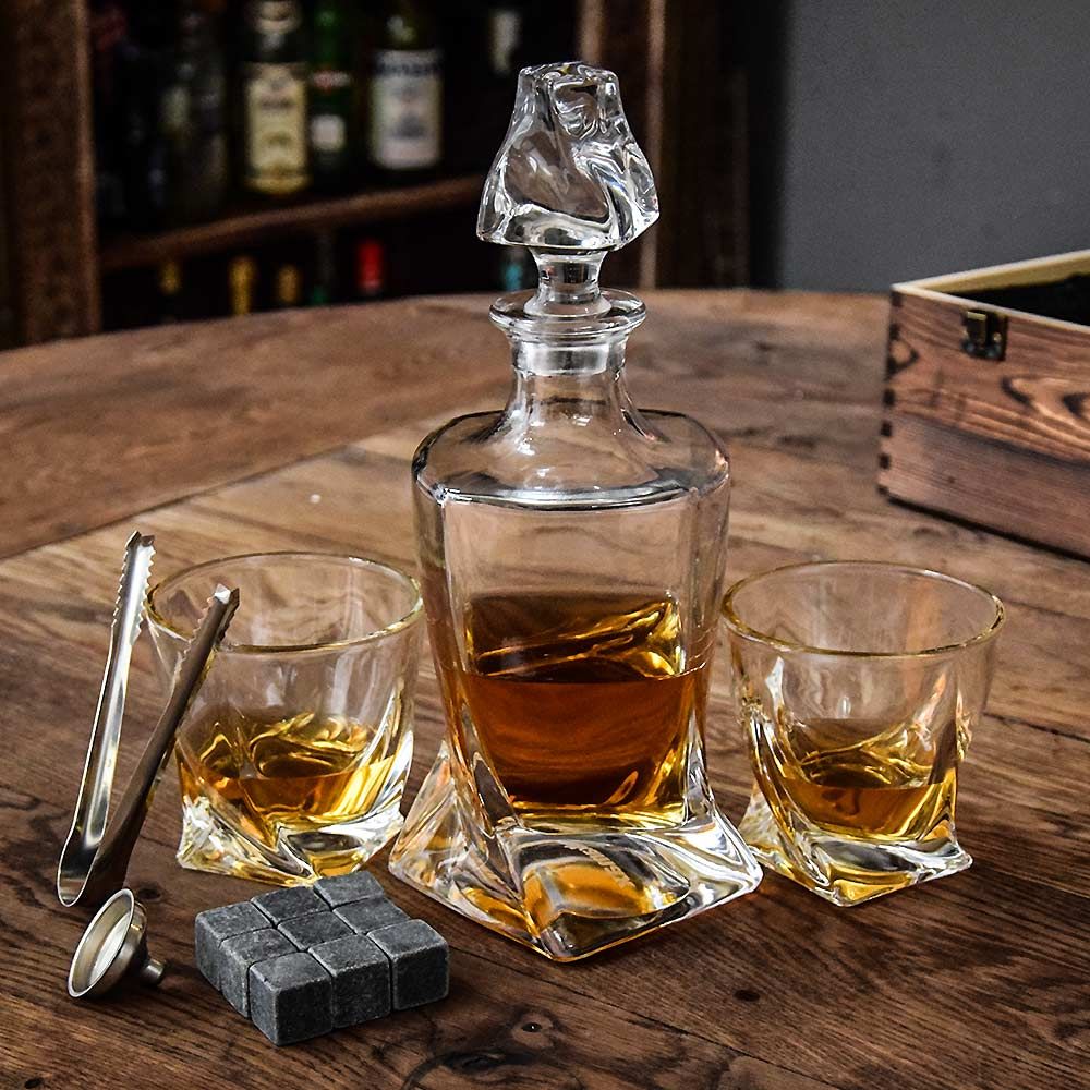 Twisted Decanter Set – Σετ Καράφα Twisted - Για Μοναδική Απόλαυση Ποτών